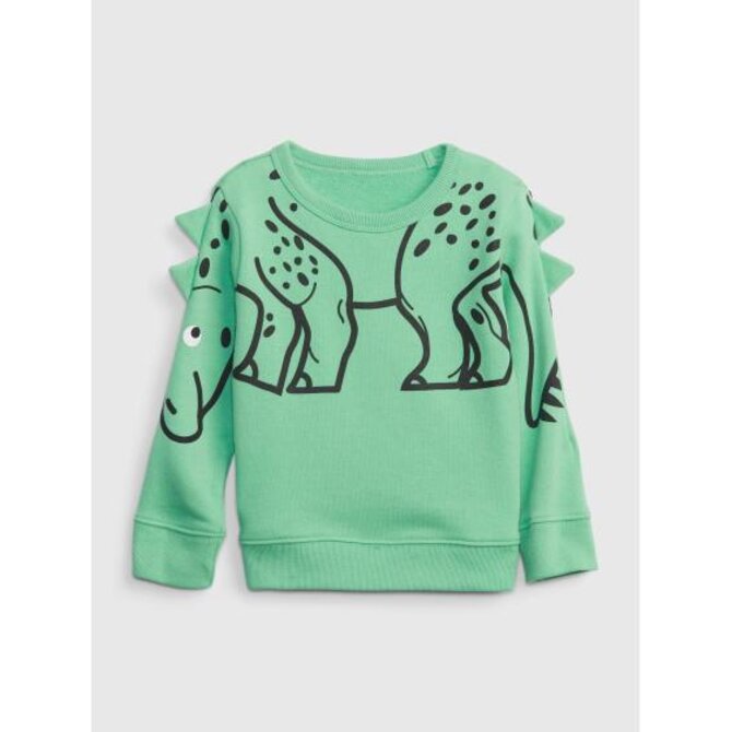 Dětská mikina 3D dino Zelená, 2YRS