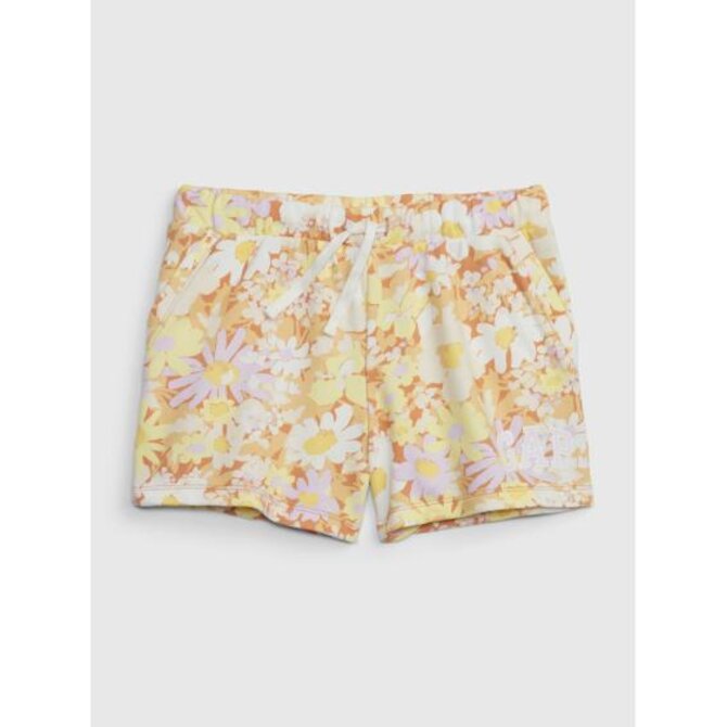 Dětské květované kraťasy Žlutá, XL