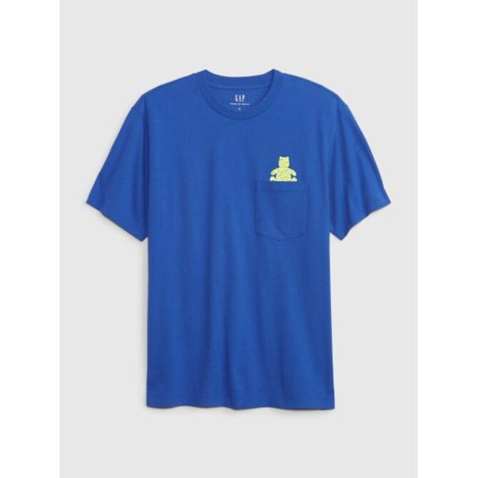 Tričko s medvídkem Unisex Modrá, XL