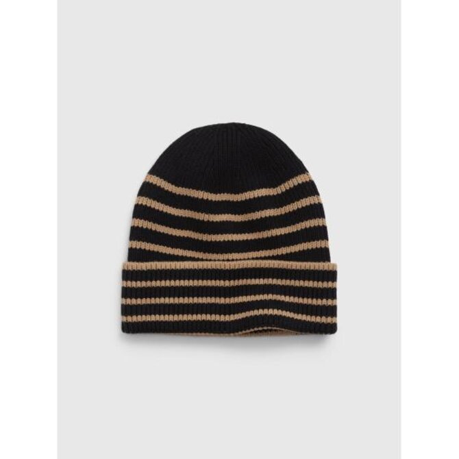 Pruhovaná čepice Černá, onesize