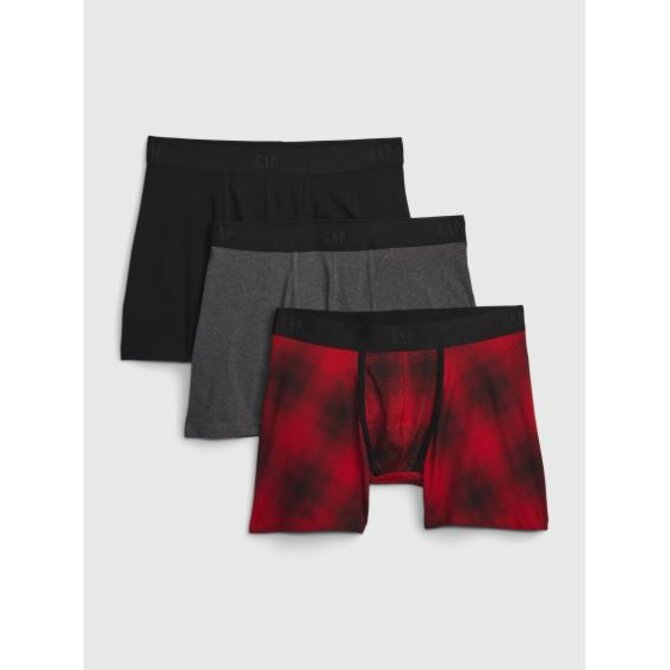 Vzorované boxerky, 3 kusy Vícebarevný, S