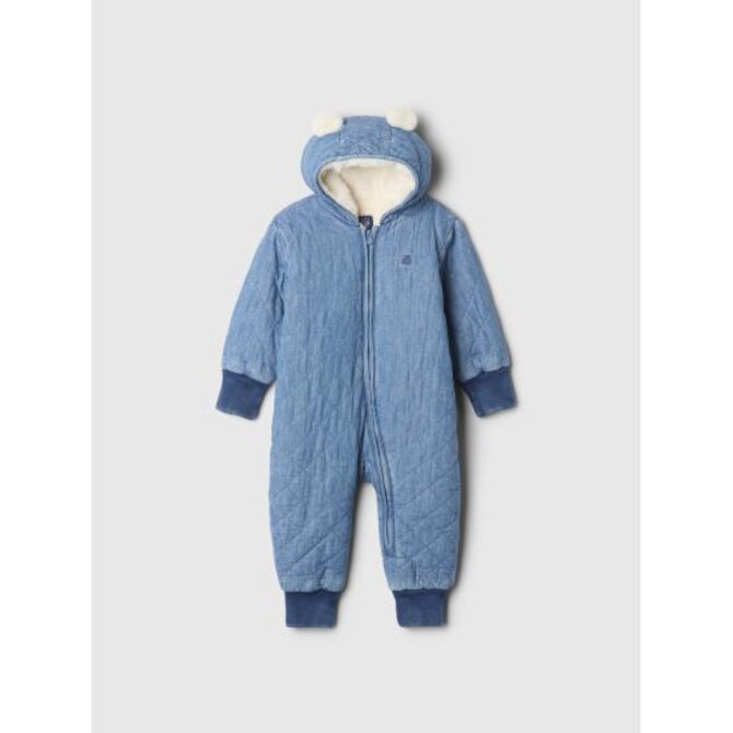 Baby prošívaná kombinéza Modrá, 6-12M