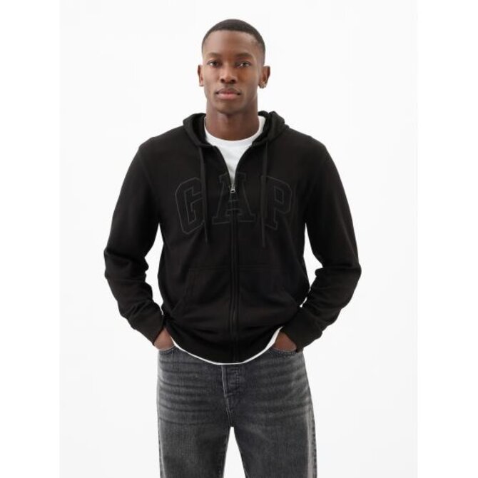 Mikina na zip Černá, XS