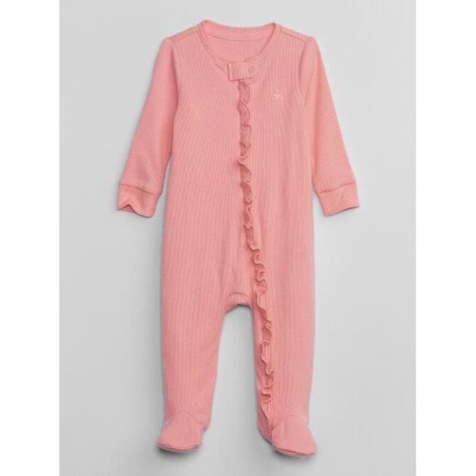 Dětský overal na zip Růžová, 6-9M