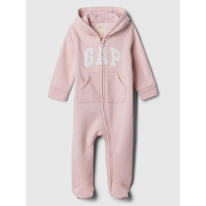 Baby overal s logem Růžová, 6-12M