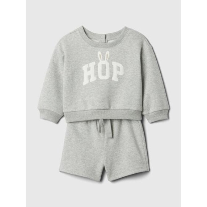 Baby tepláková souprava Unisex Šedá, 0-3M