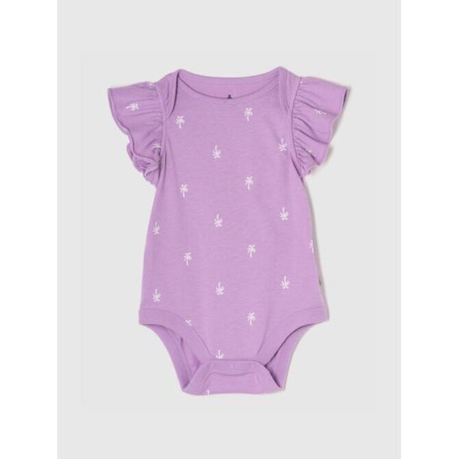 Baby vzorované body Fialová, 12-18M