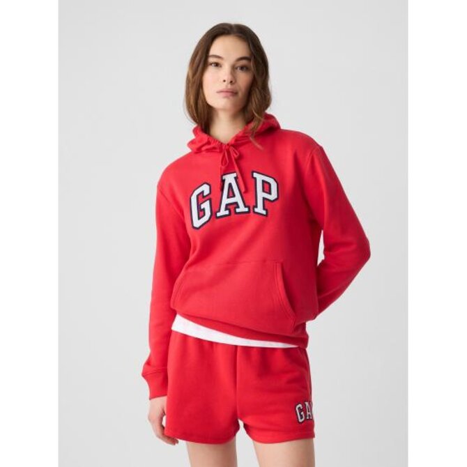 Mikina s logem a fleece Červená, XS