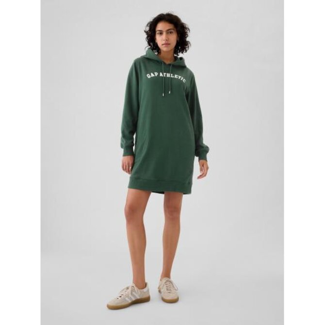 Mikinové šaty s logem Zelená, S