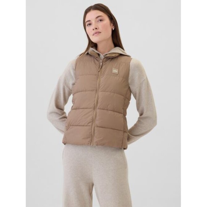 Prošívaná nepromokavá vesta ColdControl Hnědá, XS