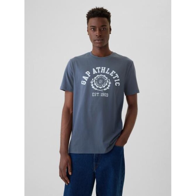 Bavlněné tričko s logem Modrá, M