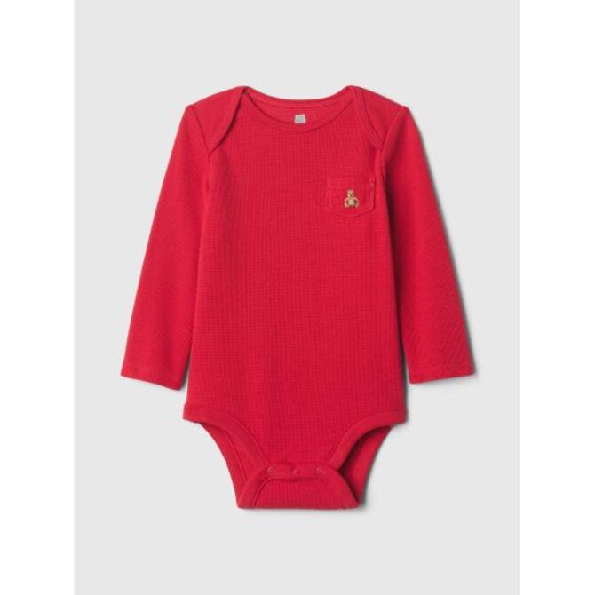 Baby bavlněné body Červená, 3-6M