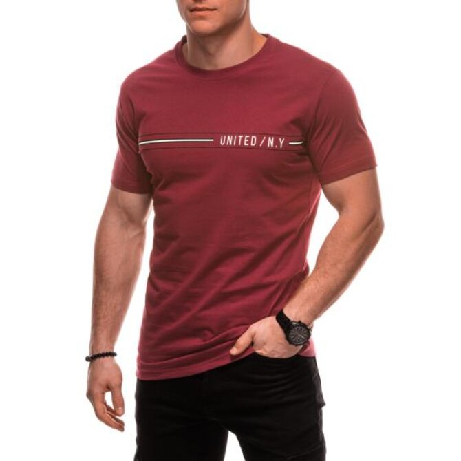 Pánské tričko s potiskem S2030 - červené Červená, XXL