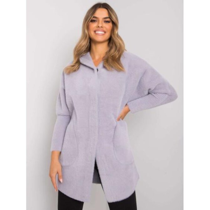 Dámský kabát z alpaky CAROLYN šedý Světle šedá, Univerzální