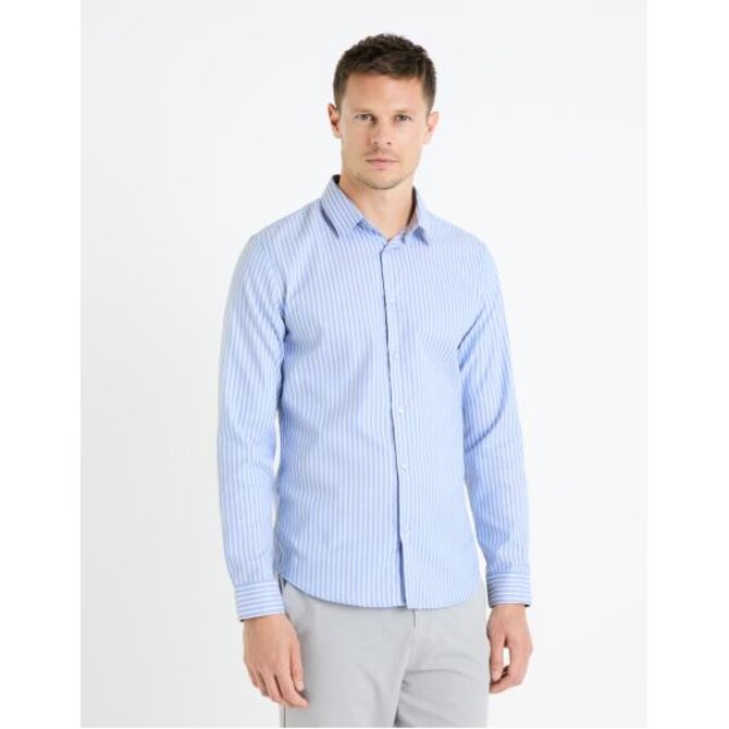 Pruhovaná košile Fasanure slim Modrá, S