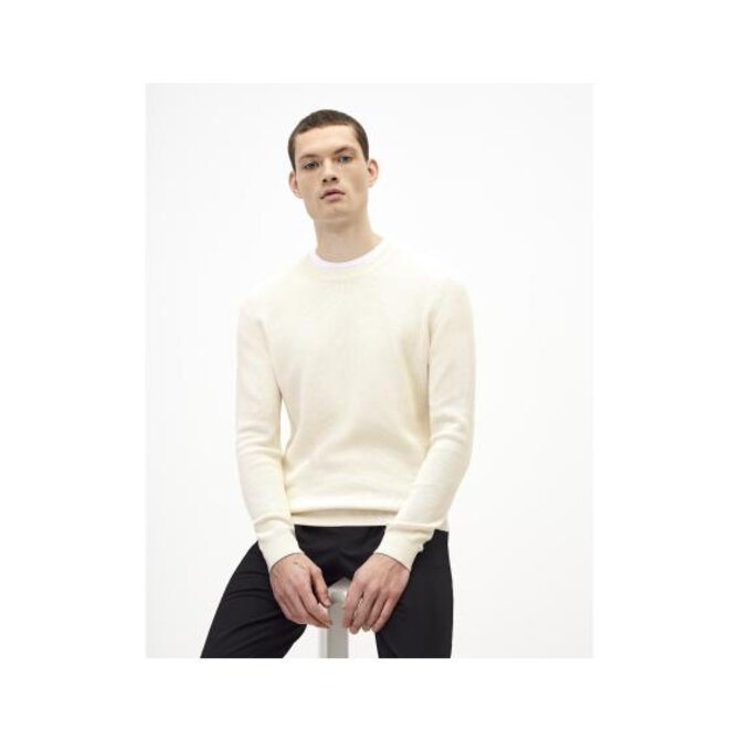 Pletený svetr Tepic s drobným vzorem Bílá, S