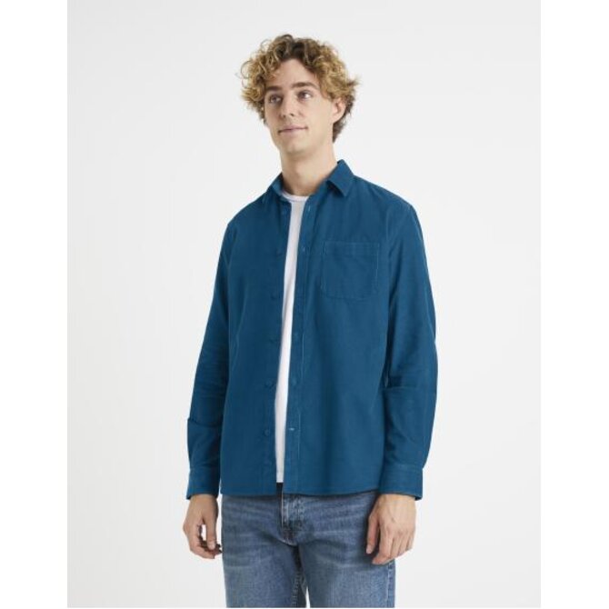 Košile Vamil velur Modrá, S