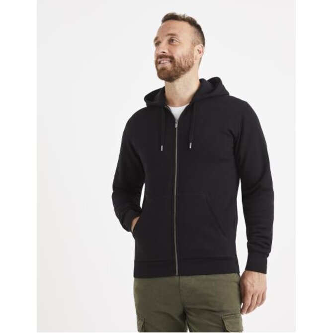 Mikina Vethree s kapucí Černá, S