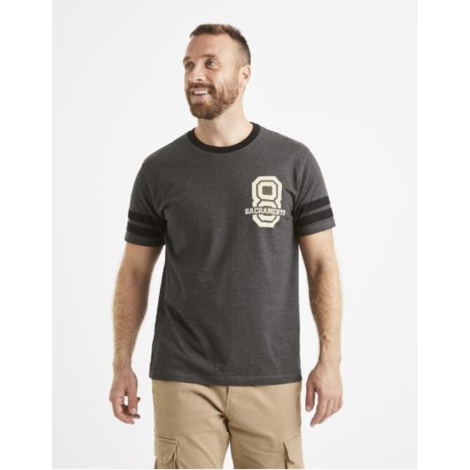 Tričko Velino s potiskem Šedá, S