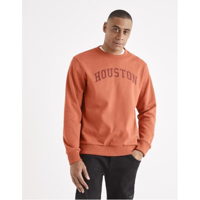 Mikina Beprice nápis Houston Oranžová, S