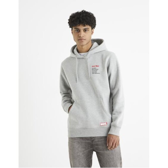 Mikina Iron Man s kapucí Šedá, S