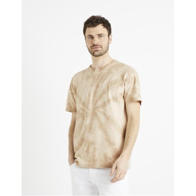 Batikované tričko Deswirl Béžová, M