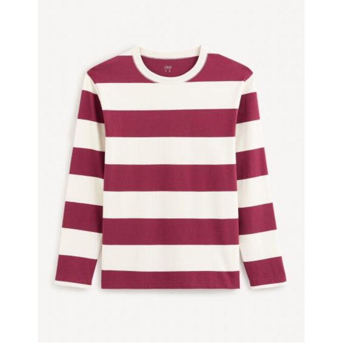 Pruhované tričko Fecond Červená, S