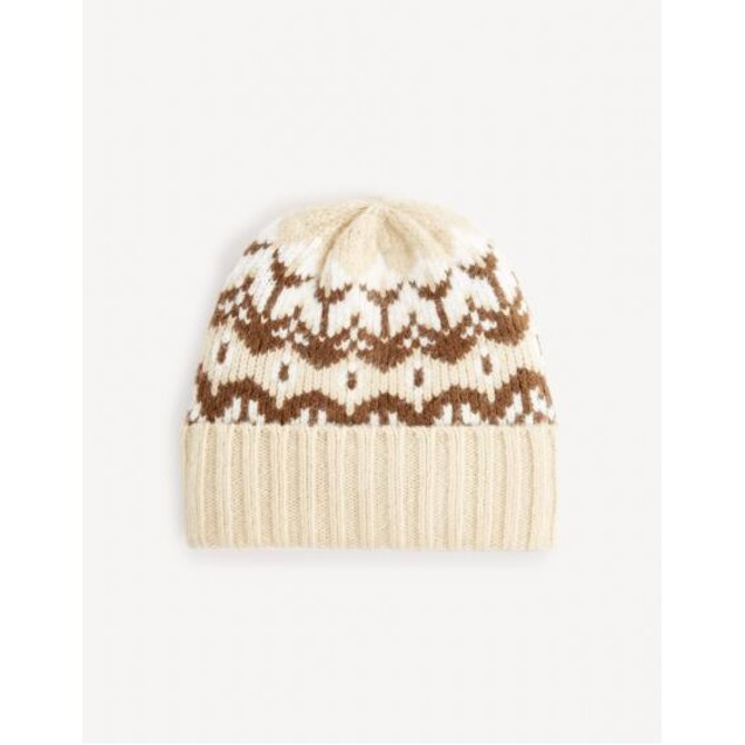 Pletená čepice Fibeajaq Béžová Béžová, tu