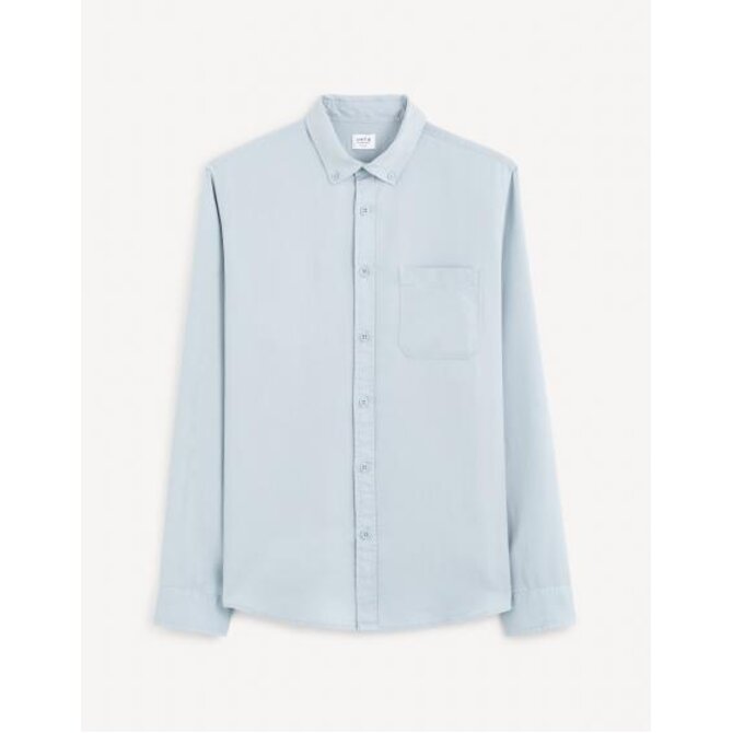 Košile lyocell regular Gacocel Modrá, S