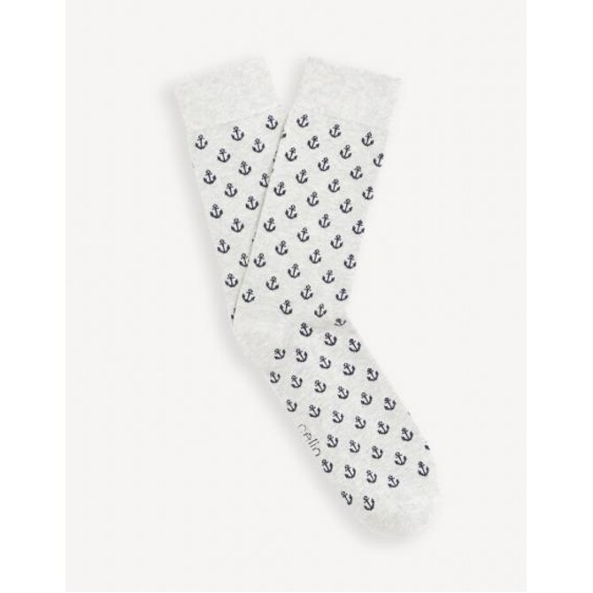 Vzorované ponožky Gisoancre Šedá, onesize