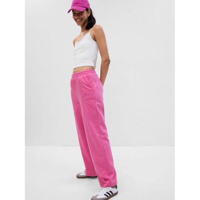 Široké tepláky vintage soft Růžová, XXL