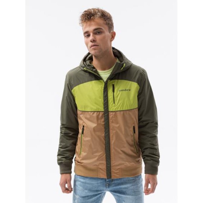 Pánská prošívaná mezisezónní bunda WAYLON zelená Zelená, S