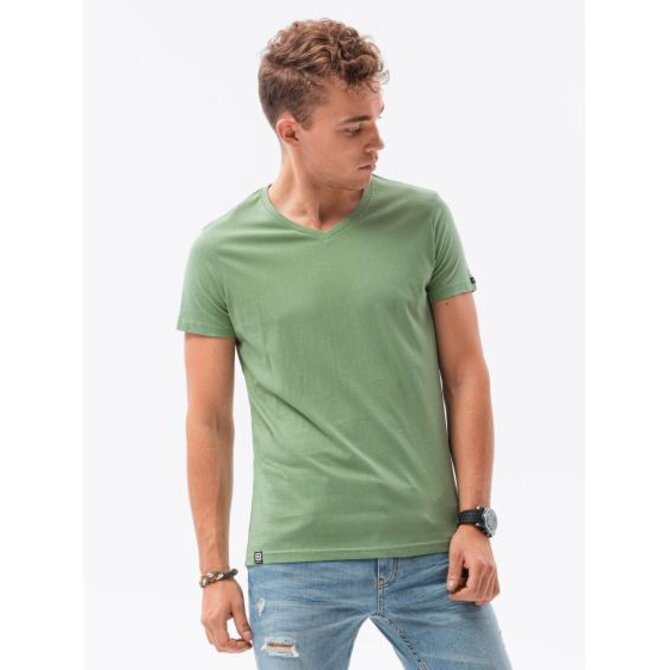 Pánské hladké tričko JADON zelené Zelená, S