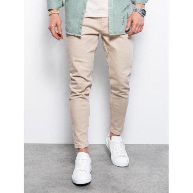 Pánské džíny MITCH béžové Béžová, XXL