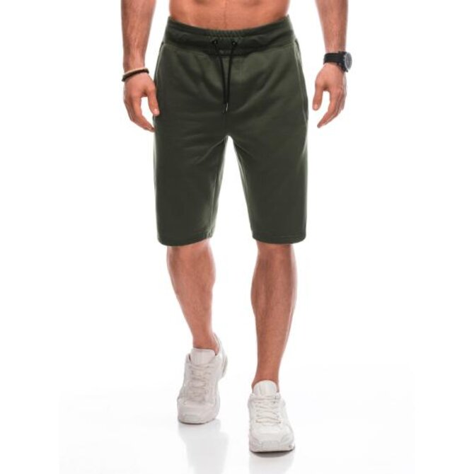 Pánské teplákové šortky EM-SRBS-0101 V-2 olivové Olivová, L