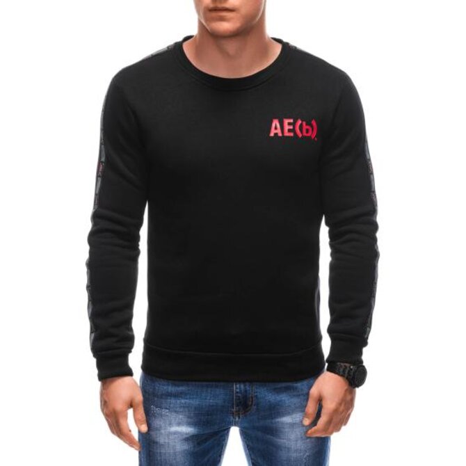 Pánská mikina B1617 černá/červená Červená, XXL