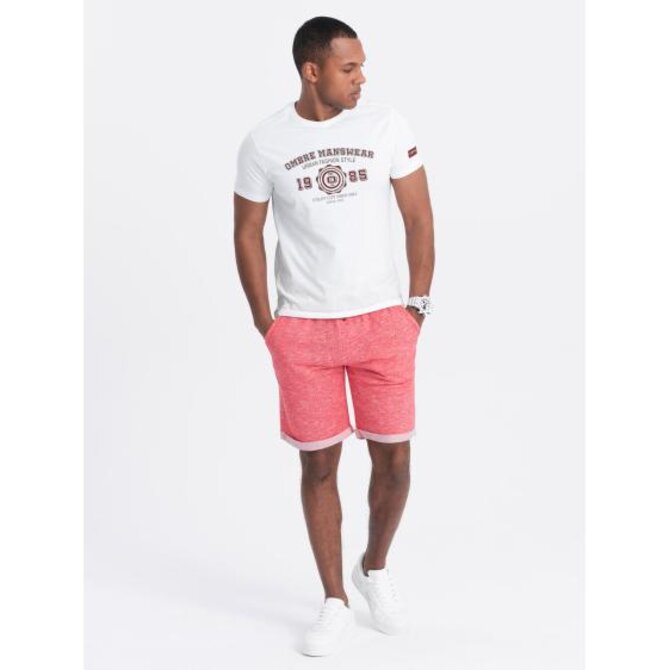 Pánské šortky LOOSE FIT jasně červené Červená, XXL