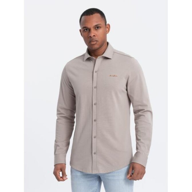 Pánská bavlněná košile REGULAR popelavá Šedá, S