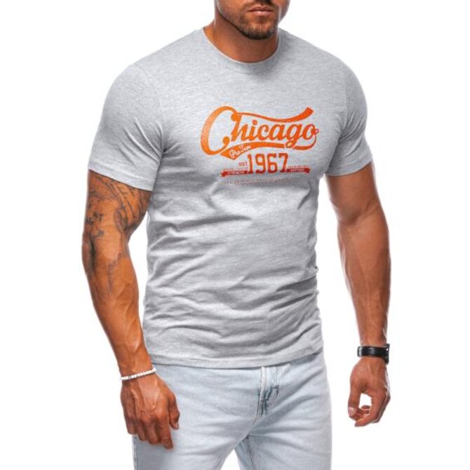 Pánské tričko S2008 šedá Šedá, XXL