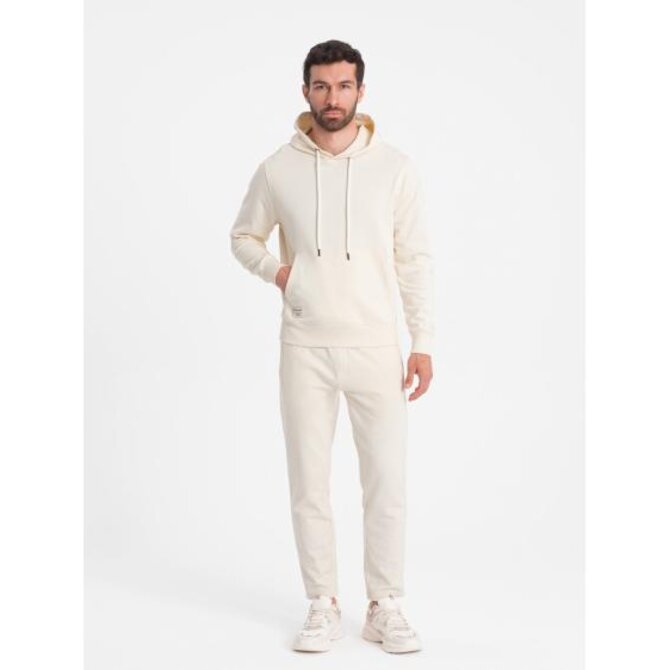 Pánská souprava mikina + tepláky krémová V11 Z80 Krémová, XL