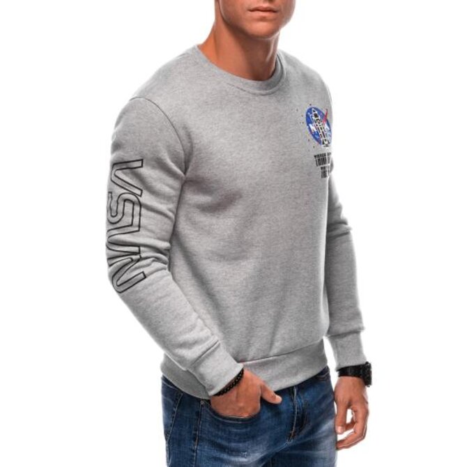 Pánská mikina B1685 šedá Šedá, XXL