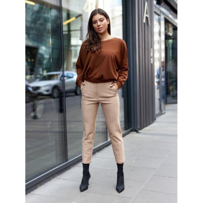 Dámská halenka LLR021 - hnědá Hnědá, S