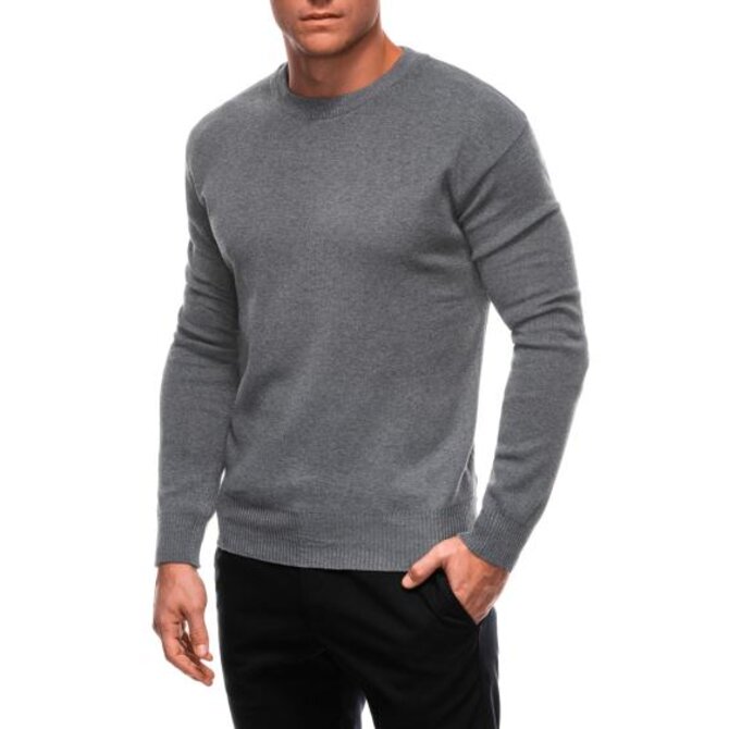 Pánský svetr E242 - tmavě šedý Tmavě šedá, XXL