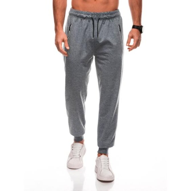 Pánské tepláky P1506 - šedé Šedá, XXL