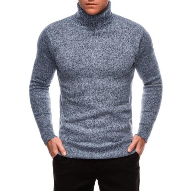 Pánská polokošile s výstřihem E248 - námořnická modrá Modrá, XXL