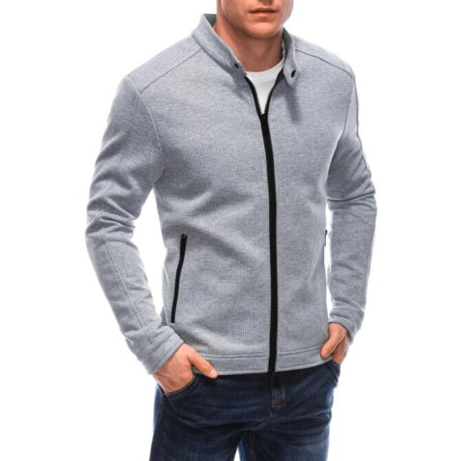 Pánská přechodová bunda EM-JANP-0100 - šedý melír V7 Šedá, S