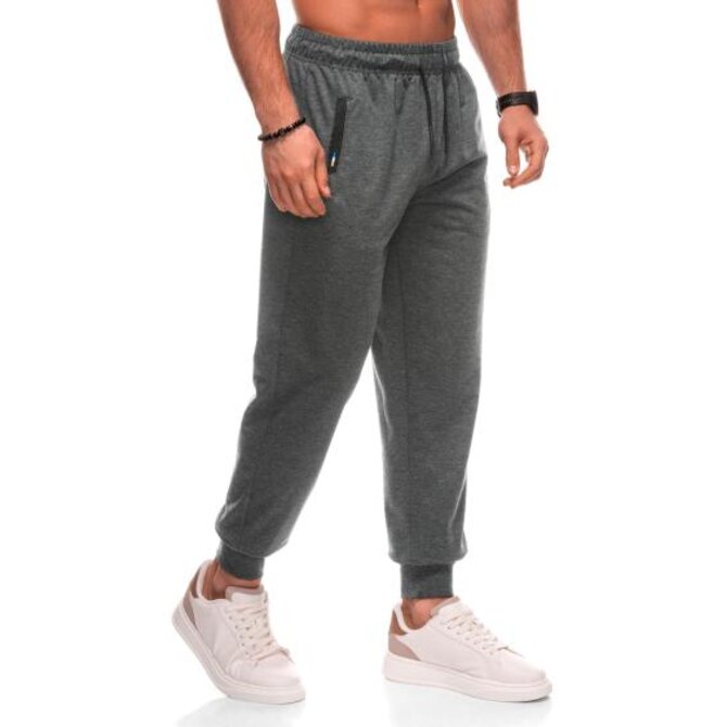 Pánské tepláky P1506 - šedé Šedá, M