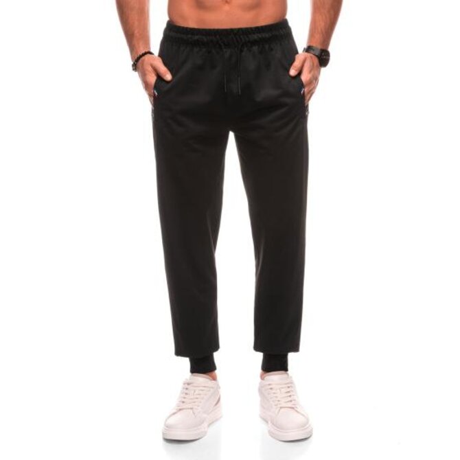 Pánské tepláky P1506 - šedé Černá, M