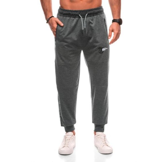 Pánské tepláky P1506 - šedé Šedá, M