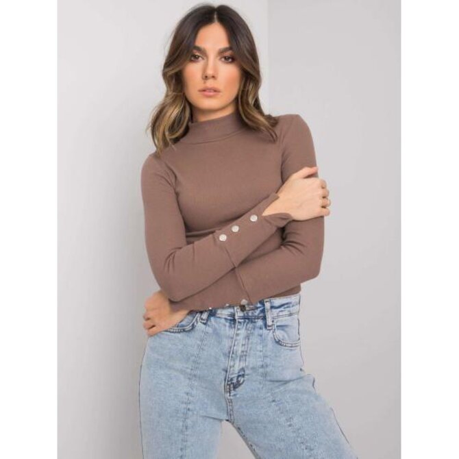 Dámská halenka plus size  Halle RUE PARIS hnědá Hnědá, S
